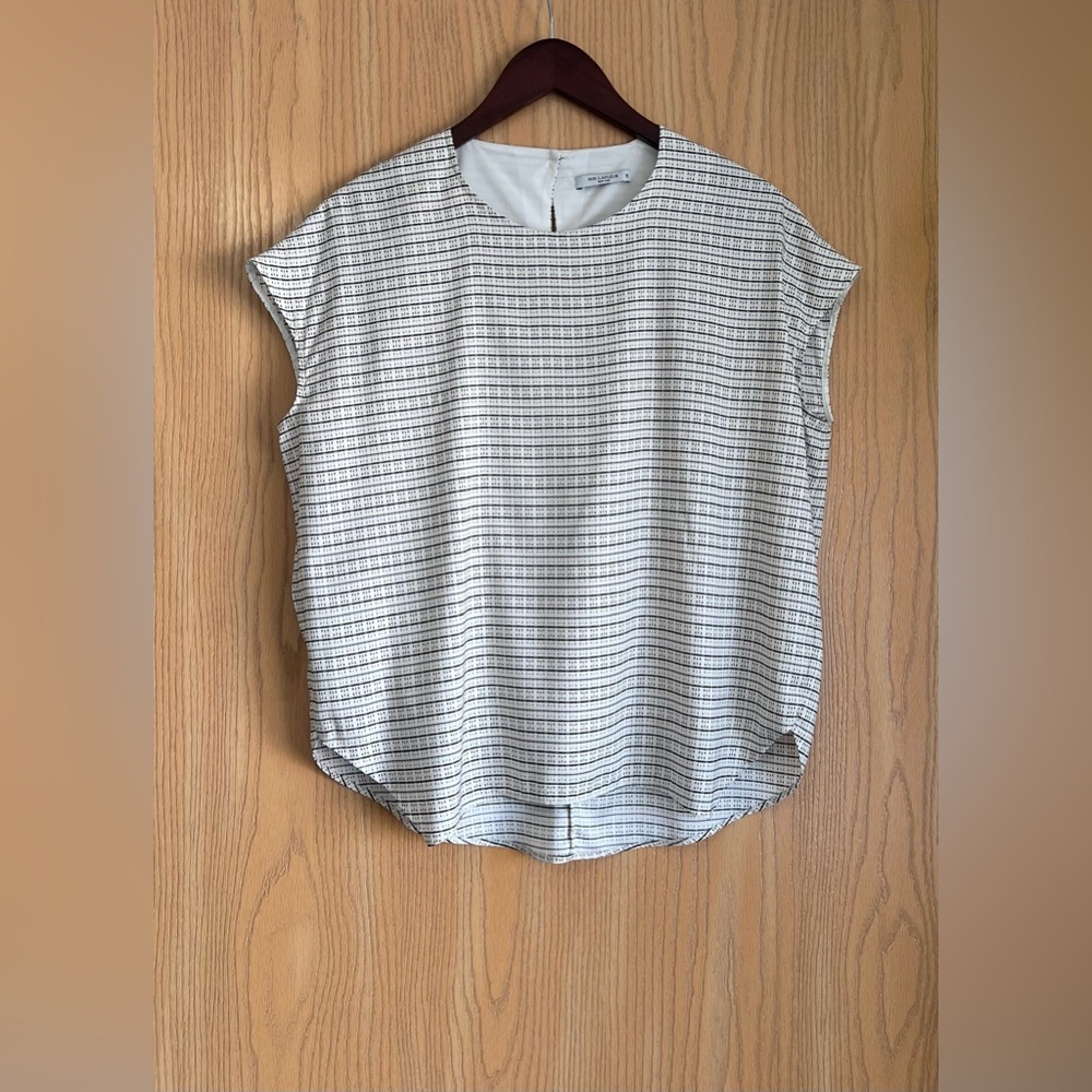 MM. Lafleur | Women’s XS | Cream Black Blouse | Relaxed Fit